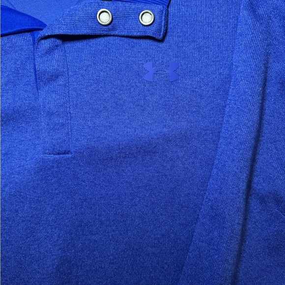 💙 Under Armour ColdGear ¼ Snap Pullover 🧊 Blue Men’s XL Athletic Layer ✨ - Picture 4 of 4